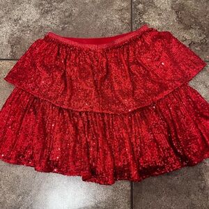 Cat & Jack Red Sequin Mini Skirt